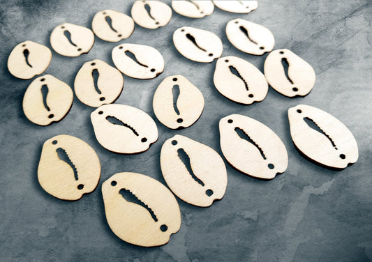 1 inch unfinished wooden shapes 20 x connectors for jewelry earrings making cowrie shell crafts